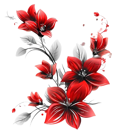 Transparent red flower red flower with unique petals on black background6611a436b1fa23 57095519 removebg preview